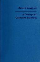 A concept of corporate planning /