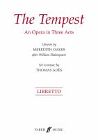 The tempest : an opera in three acts /