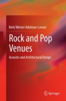 Rock and Pop Venues Acoustic and Architectural Design /