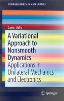 A Variational Approach to Nonsmooth Dynamics Applications in Unilateral Mechanics and Electronics /