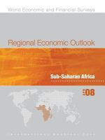 Regional Economic Outlook : Sub-Saharan Africa (April 2008).