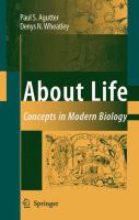 About Life : Concepts in Modern Biology.