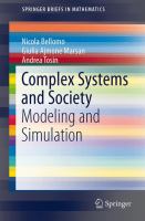 Complex systems and society modeling and simulation /