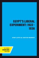 Egypt's Liberal Experiment