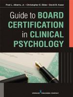 Guide to Board Certification in Clinical Psychology.