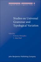 Studies on Universal Grammar and Typological Variation.