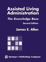 Assisted living administration the knowledge base /