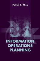 Information operations planning