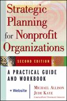 Strategic planning for nonprofit organizations a practical guide and workbook /