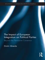 The impact of European integration on political parties beyond the permissive consensus /