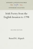 Irish Poetry from the English Invasion to 1798 /