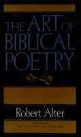 The art of Biblical poetry /