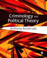 Criminology and Political Theory.