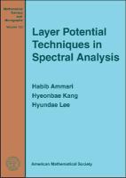 Layer potential techniques in spectral analysis /