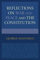 Reflections on war and peace and the constitution