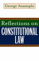 Reflections on Constitutional Law.