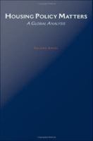 Housing Policy Matters : A Global Analysis.