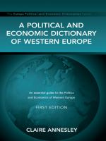 A political and economic dictionary of Western Europe