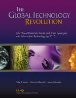The global technology revolution bio/nano/materials trends and their synergies with information technology by 2015 /