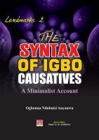 The syntax of Igbo causatives : a minimalist account /
