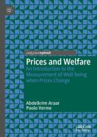 Prices and Welfare An Introduction to the Measurement of Well-being when Prices Change /