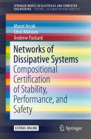 Networks of Dissipative Systems Compositional Certification of Stability, Performance, and Safety /