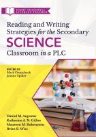 Reading and writing strategies for the secondary science classroom in a PLC at work