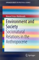 Environment and Society Socionatural Relations in the Anthropocene /