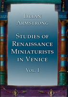 Studies of Renaissance miniaturists in Venice /