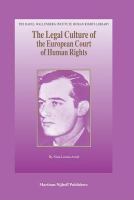 The legal culture of the European Court of Human Rights