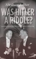 Was Hitler a riddle? western democracies and national socialism /