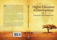 Higher education in development lessons from sub-Saharan Africa /