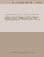 Jordan : 2014 Article IV Consultation, Third and Fourth Reviews Under the Stand-By Arrangement, Request for Waivers of Nonobservance of Performance Criterion and Applicability of Performance Criterion - Staff Report; Press Releases; and Statement by the.