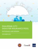 Philippine City Disaster Insurance Pool: Rationale and Design