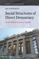 Social Structures of Direct Democracy : On the Political Economy of Equality.