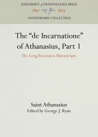 The "de Incarnatione" of Athanasius.