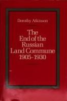 The end of the Russian land commune, 1905-1930 /