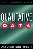 Qualitative data an introduction to coding and analysis /