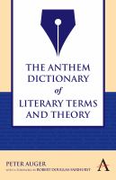 The Anthem dictionary of literary terms and theory /