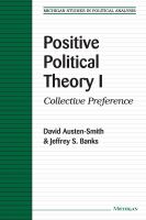 Positive political theory I collective preference /