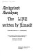 Archpriest Avvakum, the life written by himself : with the study of V. V. Vinogradov /