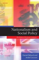 Nationalism and social policy : the politics of territorial solidarity /