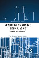 Neoliberalism and the biblical voice owning and consuming /