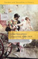 Italian sexualities uncovered, 1789-1914