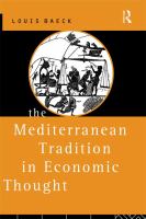 The Mediterranean tradition in economic thought