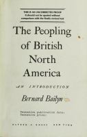 The peopling of British North America : an introduction /