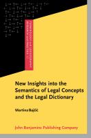 New insights into the semantics of legal concepts and the legal dictionary