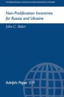 Non-proliferation incentives for Russia and Ukraine /