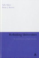 Rethinking universities the social functions of higher education /