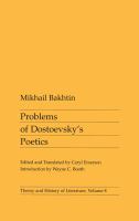 Problems of Dostoevsky's Poetics.